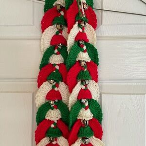 Pair of handcrafted Christmas wall decorations